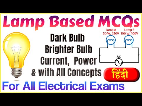 Electrical Lamp Based MCQs | Brighter Darker Bulb | Series Parallel | SSCJE UPPCL MSEDCL |हिंदी 🔴 Video