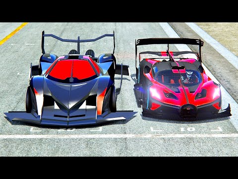 Devel Sixteen GTR-S vs Bugatti Bolide GTR - Drag Race 10 KM