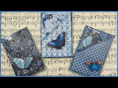 🦋💙 4 pockets from one sheet junk journal pockets and tucks embellishments treat pouches