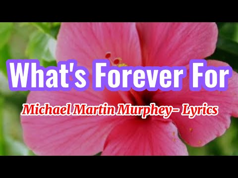 What’s Forever For - Michael Martin Murphey - Lyrics