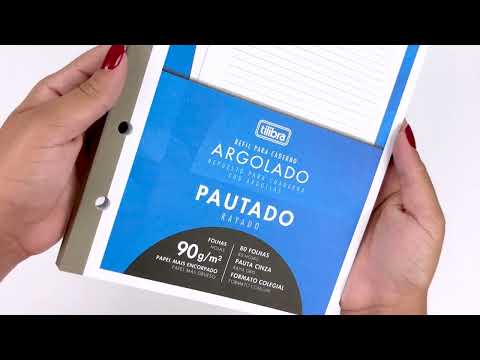 Vídeo do produto Refil Tiliflex para Caderno Argolado Colegial 80 Folhas 90 Gramas