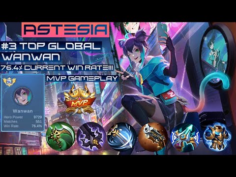 killing machine wanwan!!!. Astesia top global 3 wanwan 76% win rate