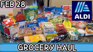 Weekly ALDI Grocery Haul Family Of 4 | Target Price Match Comparison February March 2024