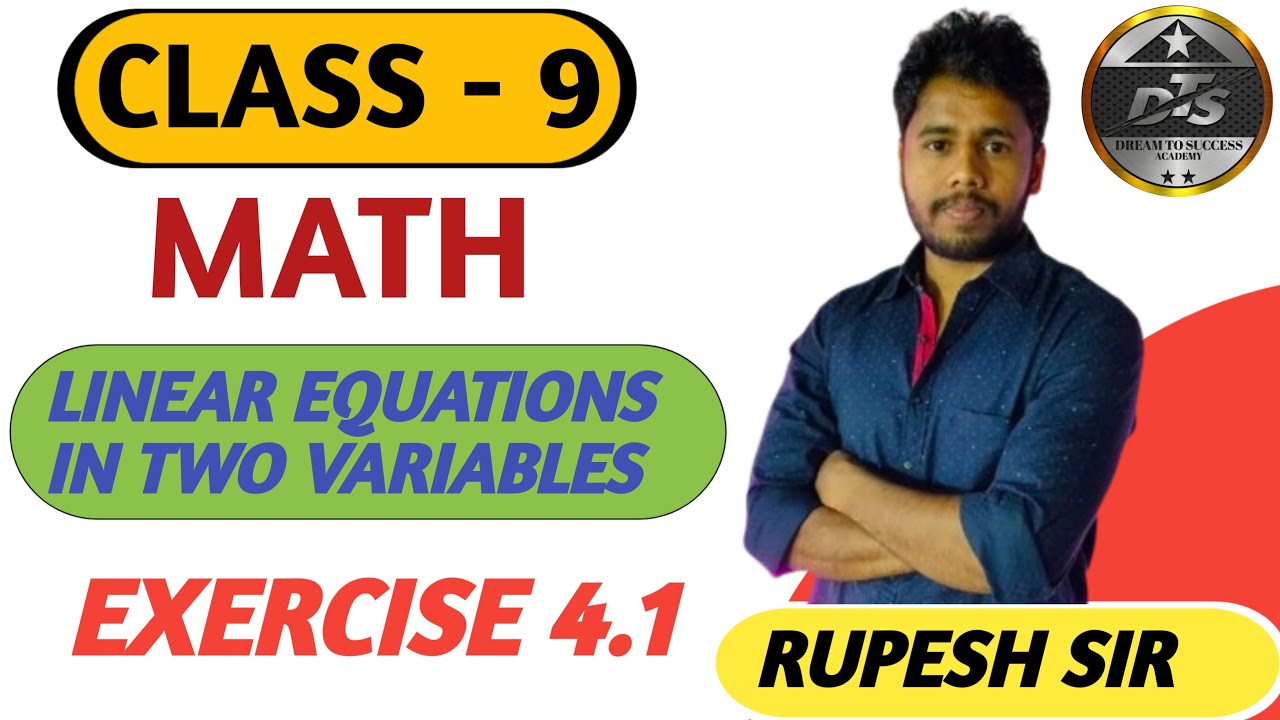 Linear Equations In Two Variables - Exercise 4.1 Solutions || Class 9th Math Chapter-4 || NCERT