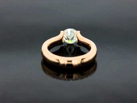 Rose Gold Gelin and Abaci Tension Set Engagement Ring