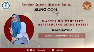 Referencing using Mendeley- Sumia Fatima- SURGICON'23