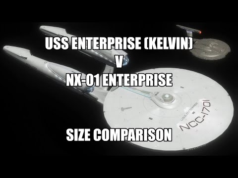 USS Enterprise (Kelvin) v NX 01 Enterprise Size Comparison