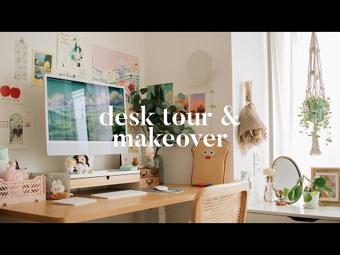 , title : 'COZY DESK MAKEOVER 🌱 cute & functional desk setup'