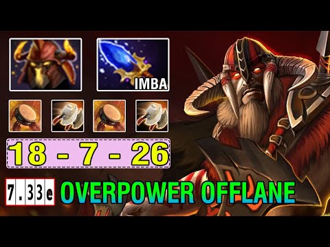 100% IMBA [Beastmaster] Offlane With Aghanim's Scepter Build 1v5 Run At Them Crazy 18Kills 7.333E