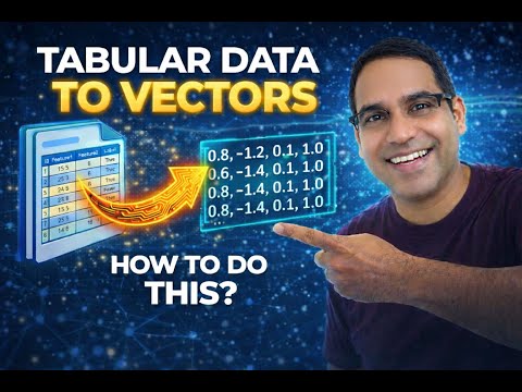 When Tables Become Vectors: A Data Transformation Story