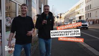 Atelierbesuch bei Noah Rennebaum / Universität Leipzig  / Studierenden-Kunstmark