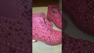 Pink Bling Timberlands