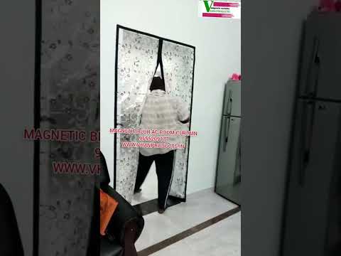 Magnetic Printed Blur Ac Room Curtain!partition Curtain!ac curtain!air resistance curtaintransparent