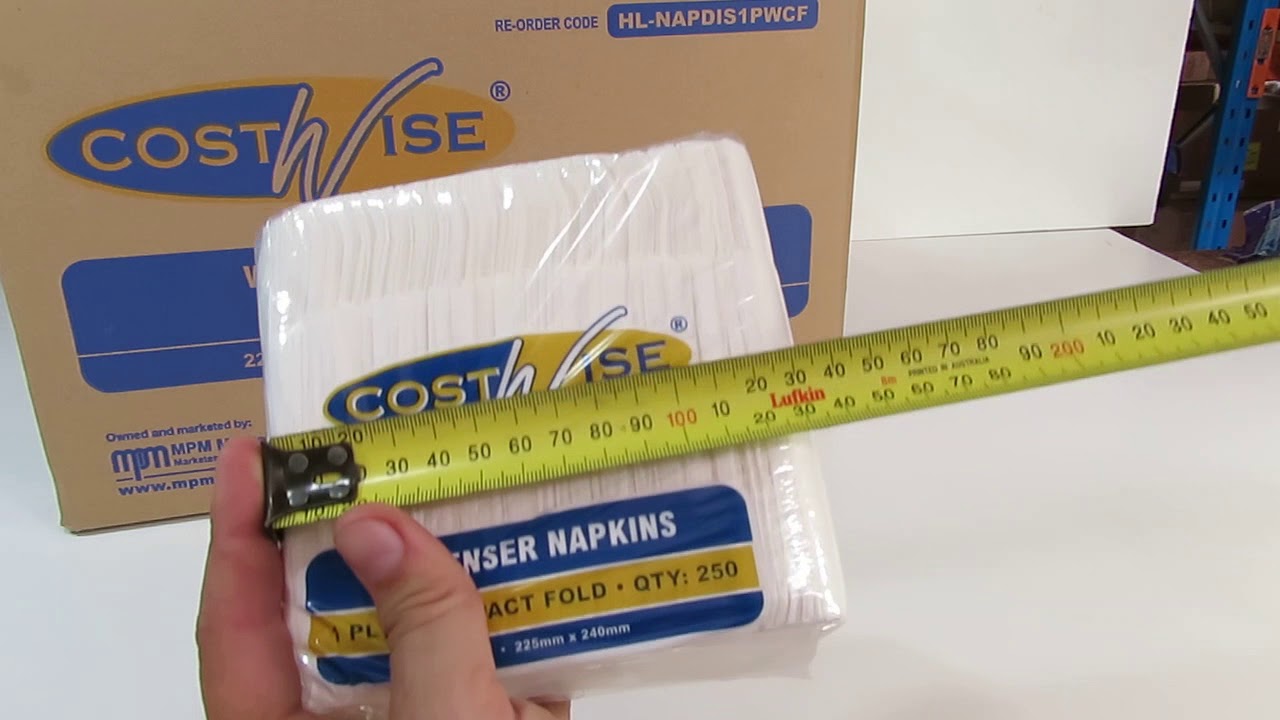 Napkins 1 Ply White Compact Fold Dispenser x 5000