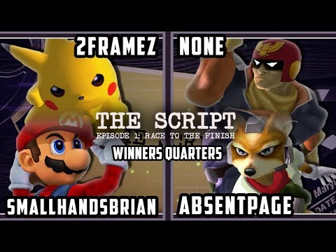 The Script - 2Framez & SmallHandsBrian Vs. ALG | n0ne & CLN | AbsentPage - Smash Melee WQ