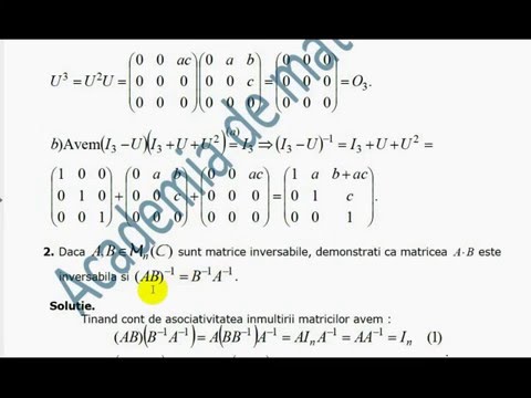 XI-Algebra-Matrice inversabile - Exersare