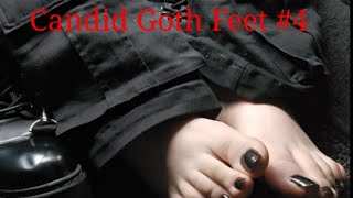 Candid Goth Feet | Uber Drive / Car Feet #4