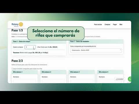 Tutorial: Pasos para comprar tu rifa