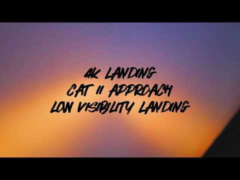 [4K LANDING] 🛬 CAT II Low Visibility Landing – Full Flight Deck View | IFR Approach