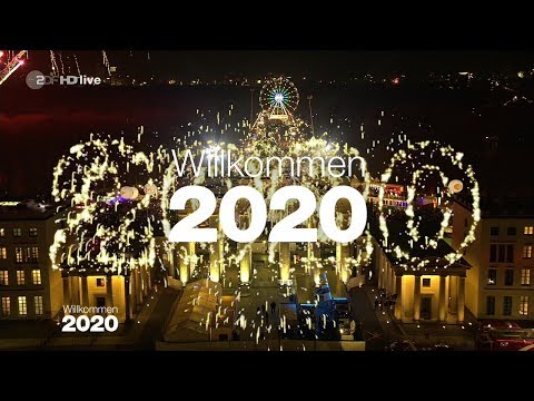 Jahreswechsel 2019-2020 - Feuerwerk - Silvester 2019 am Brandenburger Tor (Willkommen 2020)