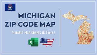 Michigan Zip Code Map in Excel - Zip Codes List and Population Map