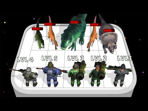 DINO ATTACK 3D - Merge Army (vs) Dinosaur Survival ★ Battle Master Game