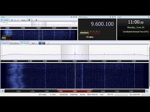 04 06 2018 Unidentified station with Egyptian music 1100 on 9600 unknown tx site