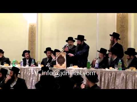 Rabbi M D Unger Of Bobov 45 Addresses Fundraiser in Monsey - Iyar 5771