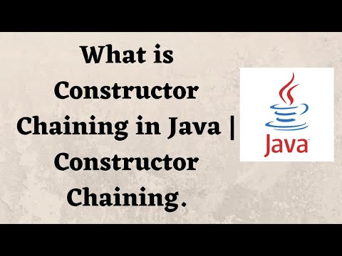 Constructor Chaining In Java With Examples