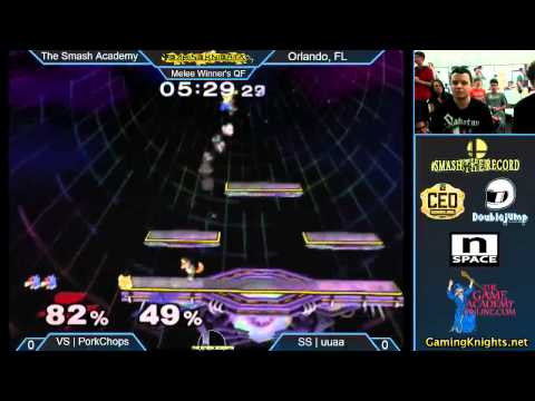 The Smash Academy - VS | Porkchops (Falco) vs SS | UUAA (Fox) - Winners quarters - SSBM
