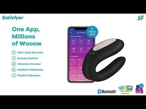 Satisfyer Double Joy Siyah Telefon Kontrol Çiftlere Özel Vibratör
