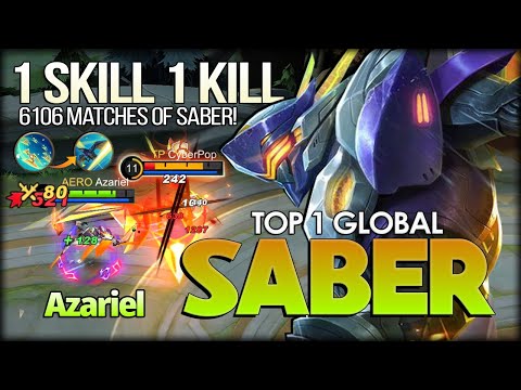 No Savage Today? 6.1k Matches of Saber! Azariel Top 1 Global Saber S15 - Mobile Legends: Bang Bang