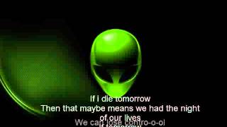 If I Die Tomorrow Bill Kaulitz Ft. Far East Movement Lyrics, letra. on screen, [Full song + Lyrics]