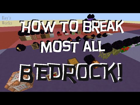How to Break Most All BEDROCK! Minecraft 1.12-1.8+ Vanilla Survival | Ray's Works Video