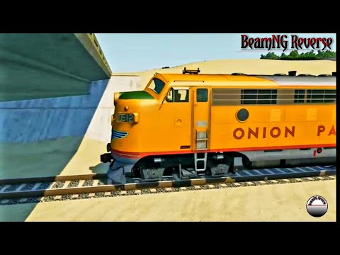 Train vs Bridge Crashes Reverse - BeamNG Drive