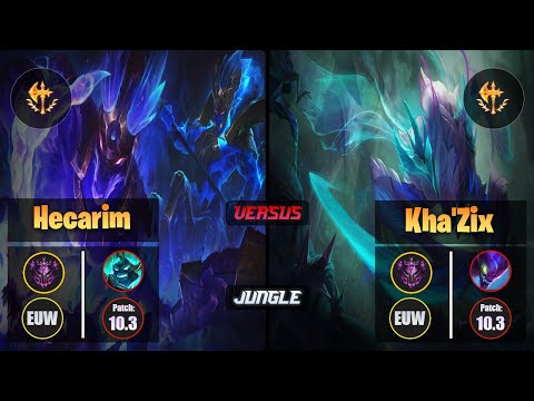 Master HECARIM [Conqueror] (Jungle) VS  KHA'ZIX - Master EUW Patch 10.3