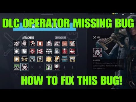 HOW TO FIX MISSING DLC OPERATORS BUG - Rainbow Six Siege