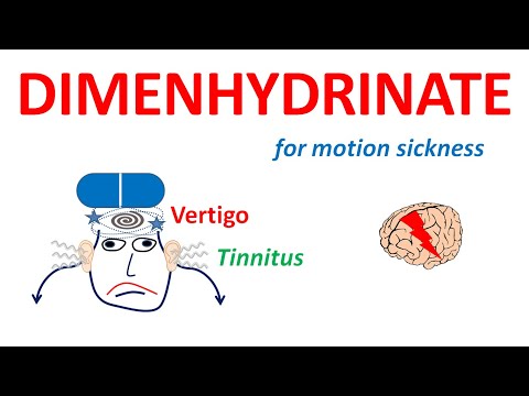 Dimenhydrinate for vertigo and motion sickness