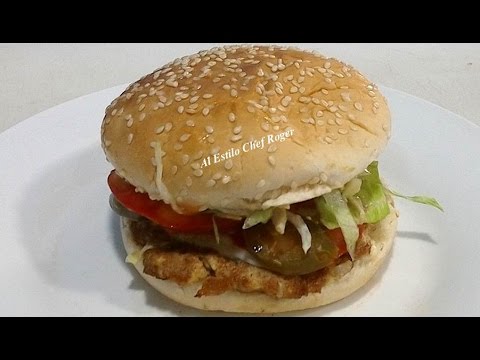 como hacer HAMBURGUESA DE ATUN, Receta # 403, hamburguesas sin carne, recetas con atun