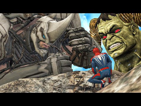 RHINO ft RAVAGER HULK VS ULTIMATE SPIDERMAN | SUPER EPIC BATTLE