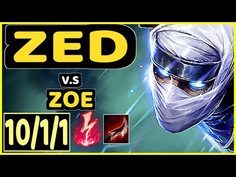 SERTUSS (ZED) vs ZOE - 10/1/1 KDA MID CHALLENGER GAMEPLAY - EUW
