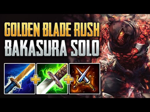 GOLDEN BLADE RUSH! Bakasura Solo Gameplay (SMITE Conquest)