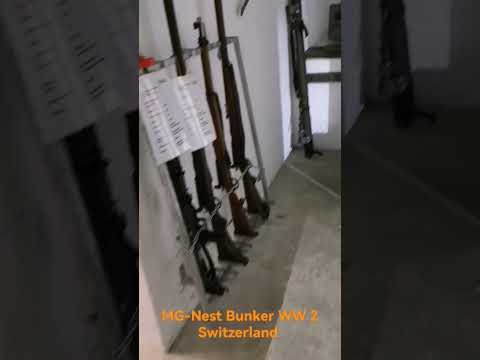 MG-Nest Bunker Life WW 2 Switzerland #shorts