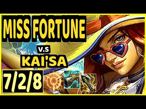 RULER (MISS FORTUNE) vs KAI'SA - 7/2/8 KDA BOTTOM ADC GAMEPLAY - KR Ranked DIAMOND