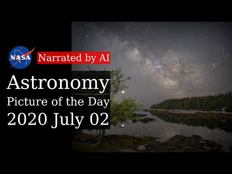 APOD: 2020-07-02 - The Galaxy, the Planet, and the Apple Tree (Narrated by Joanna)