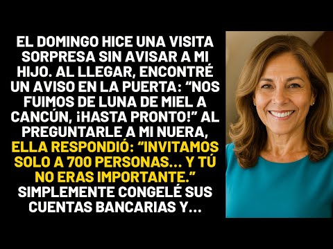 El domingo hice una visita sorpresa sin avisar a mi hijo. Al llegar, encontré un aviso en la puerta.