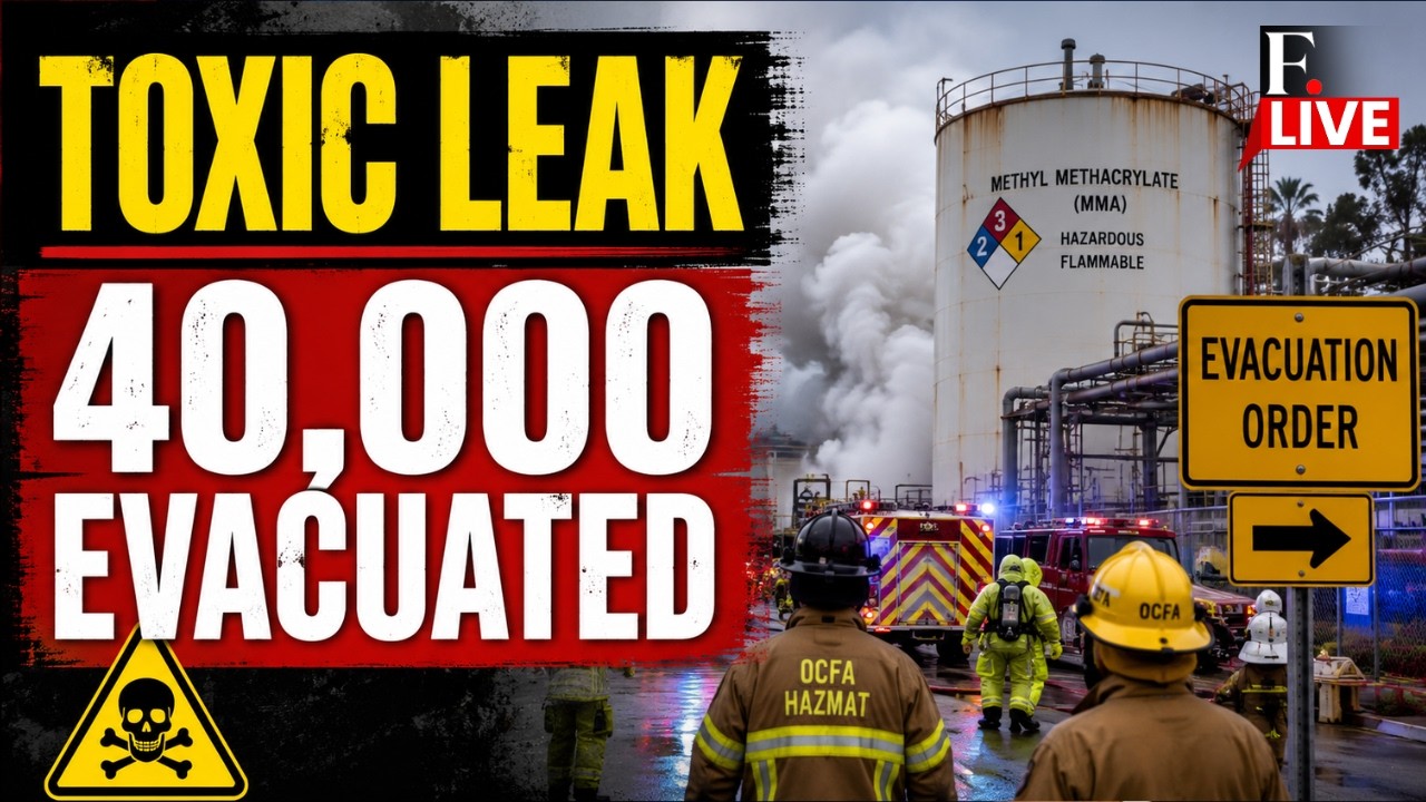 California Chemical Leak LIVE | Mass Evacuation Ordered For 40,000 Residents | BREAKING