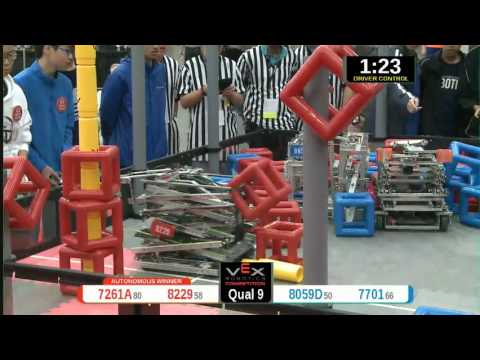 2015 VRC Math Q9 - 7261A 8229 vs 8059D 7701 - 70 to 22 - VEX Worlds 2015 - Math Division