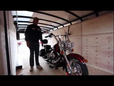 TrailersPlus: Interstate Cargo Trailer Lock 'N Load Motorcycle Wheel Chock Install