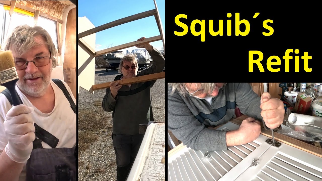 Squib's Refit - Installing the bulkhead partitions - Building doors for the technical wall in the aft cabin /59